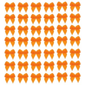 Unique Bargains Craft DIY Gift Packaging Accessories Satin Mini Flower Bows - 1 of 4