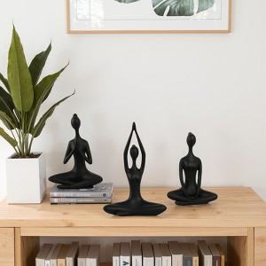 Sagebrook Home Set of 3 Women Yoga Figurines - 10" Yoga Ladies - Polyresin Decorative Yoga Sculpture for Home, Office, Spa - 1 of 4