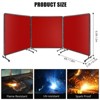 3 Panel Vinyl Welding Screen with Metal Frame,Flame-Resistant Welding Protection Screen, Welding Screen Panel for Workshop,Industrial - 3 of 4