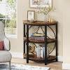 Hommoo Half-Round End Table, 3-Tier Narrow Side Table with Metal Frame - 3 of 4