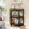 Hommoo Half-Round End Table, 3-Tier Narrow Side Table with Metal Frame - image 3 of 4