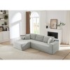 103''Modular Corduroy L-Shaped Sectional Sofa with Deep Seat, No Assembly Required - 2 of 4