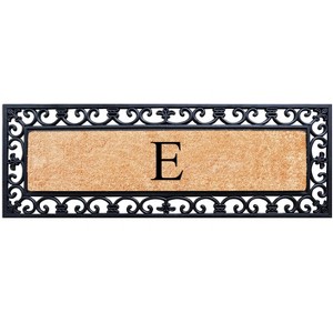 A1HC Rubber Coir Doormat For Outdoor Entrance, Anti-Shed Treated Front Door Mat 18x48, Monogrammed - 1 of 4