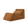 Gaming Lazy Poufs Sofa Chair,Modern Chenille Upholstered Lounge Pouf With Curved Backrest Bean Bag Sofa For Living Room Bedroom-Coolbibila - 2 of 4