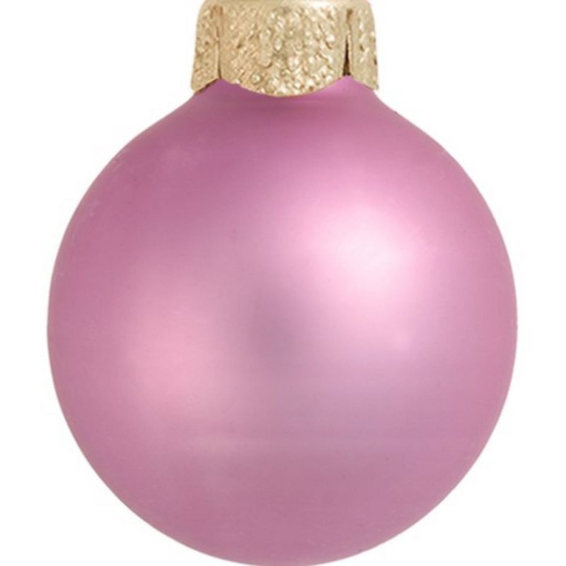 Northlight Matte Finish Glass Christmas Ball Ornaments - 2.75" (70mm) - Pink - 12ct, 2 of 4