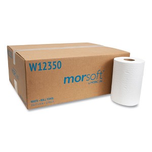 Morcon Tissue Morsoft Universal Roll Towels, 1-Ply, 8" x 350 ft, White, 12 Rolls / Carton - 1 of 4