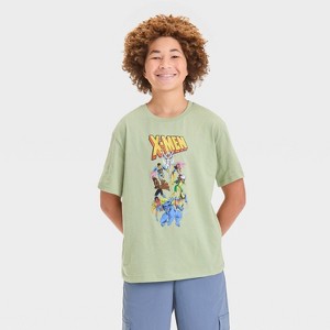 Boys' Short Sleeve X-Men Graphic T-Shirt - art class™ Olive Green - 1 of 4