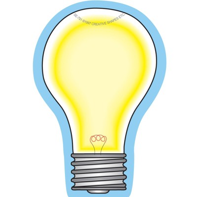Creative Shapes Etc. Light Bulb Mini Notepad, 3" x 3", 35 Sheets (Pack of 10)