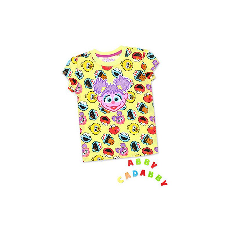 Sesame Street Girl's Abby Cadabby Cap Sleeve Graphic Tee Shirt For Infants, 3 of 8