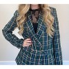 Women's Paris Preppy Plaid Blazer - Oddi 3X - 3 of 4