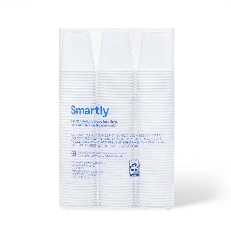 White Disposable Cup - 3 fl oz - 150ct - Smartly&#8482;, 3 of 7