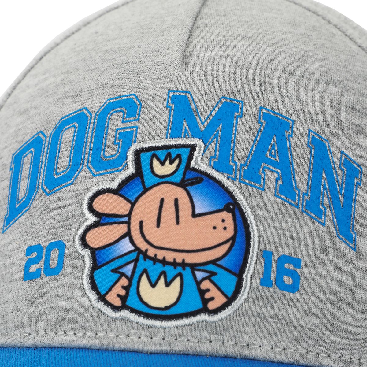 Dog Man Character Circle Youth Gray & Blue Snapback Hat - thumbnail 7