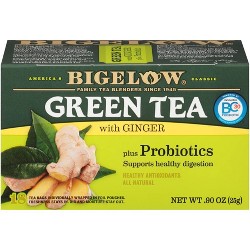 Bigelow Lemon Ginger Plus Probiotics Herbal Tea Bags - 18ct : Target