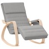 vidaXL Rocking Chair Light Gray Fabric - 2 of 4