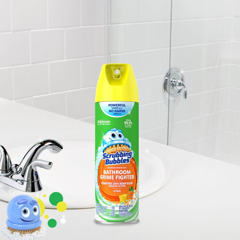 Scrubbing Bubbles Citrus Scent Bathroom Grime Fighter Disinfectant - 20oz, 3 of 13
