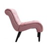 NicBex Modern Ergonomic Accent Chair, Velvet Fabric Recliner Chair with Back and Wood Legs for Living Room, Bedroom - 3 of 4