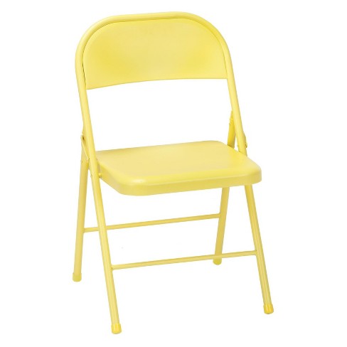 Cosco Set Of 2 All Steel Folding Chair Yellow