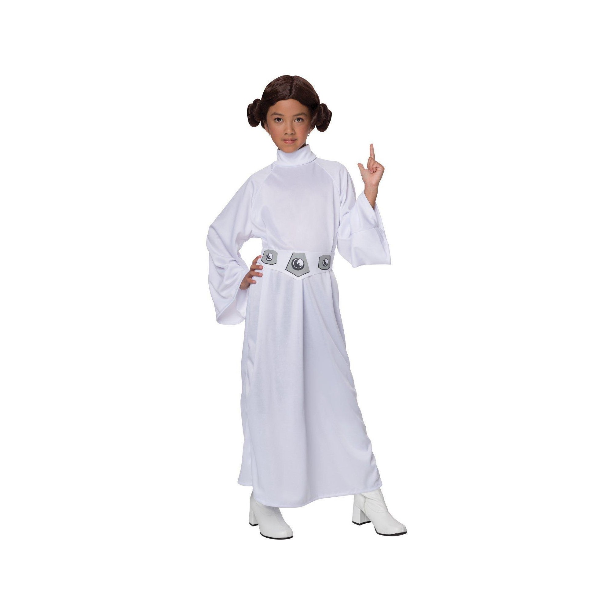 Halloween Star Wars Princess Leia Girls' Costume - Medium (7-8), Girl's, Size: Medium(7-8), White