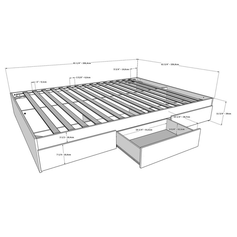 Queen Storage Platform Bed - Nexera, 5 of 9