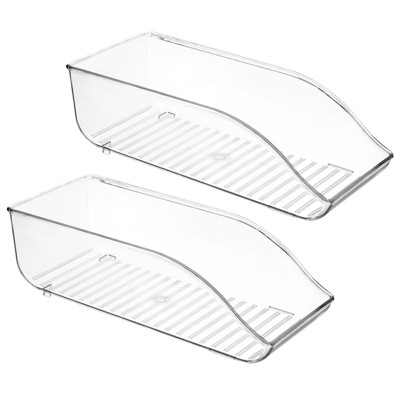 Mdesign Plastic Water Bottle Tray Storage Rack And Dispenser, 2 Pack