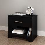 Gramercy 1 Drawer Nightstand Pure Black - South Shore