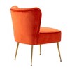 WestinTrends Phoebe Upholstered Tufted Velvet Accent Chair With Metal Leg - 4 of 4