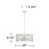 Possini Euro Design Smart Polished Nickel Chandelier 20" Wide Modern Drum Clear Crystal 6-Light Fixture for Dining Room House Foyer Kitchen Island - 4 of 4