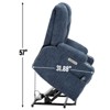 Gray Chenille Large Power Lift Recliner Chair with Massage and Heat 2 Steel Cup Holders for Elderly - 4 of 4