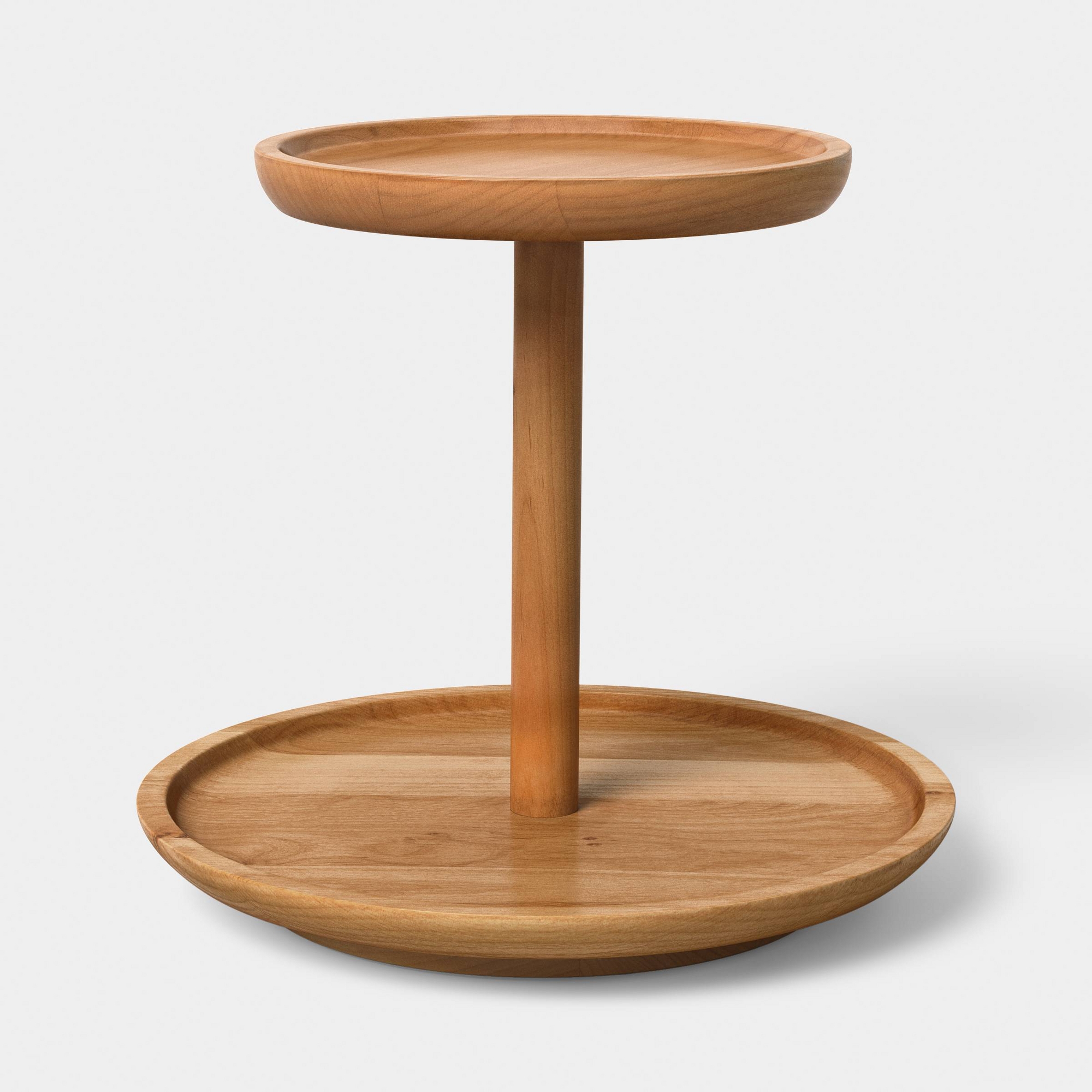 Wood Tiered Revolving Tray Spice Rack Natural - Threshold™