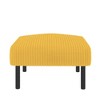 Grungis Square Ottoman Bench Foot Rest,Corduroy Fabric Ottoman Foot Stool with Soft Padded Seat for Living Room & Bedroom - 3 of 4