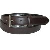 CTM Men's Leather 1 1/8 Inch Basic Dress Belt with Silver Buckle - 4 of 4