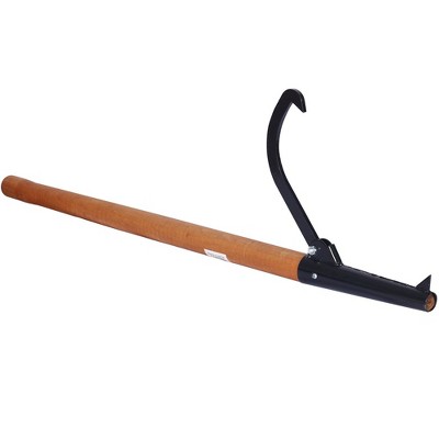 Wood Log Roller Tool Loging Cant Hook Wooden Shaft, 49 Inch Heavy Duty Steel Log Jack, Logging Tools