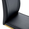 CAVINAS Modern Luxury Simple Arch Chair, PU High Resilience Dining Chair with Crazy Horse Texture and Arched Metal Leg - 4 of 4