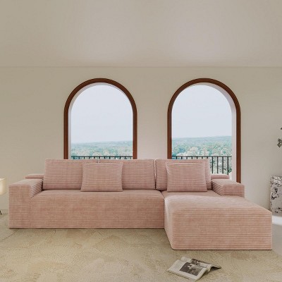 104" Modular Sectional Sofa with Chaise and Deep Seats – Cloud Couch for Living Room -3irtyhousy