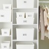 Talented Kitchen 133 Closet Labels for Bins, Baskets, Preprinted Black All Cap Stickers for Clothing Organization, Storage Containers, Water Resistant - 2 of 4