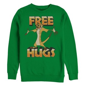 Men's Lion King Timon Free Hugs Sweatshirt - 1 of 3