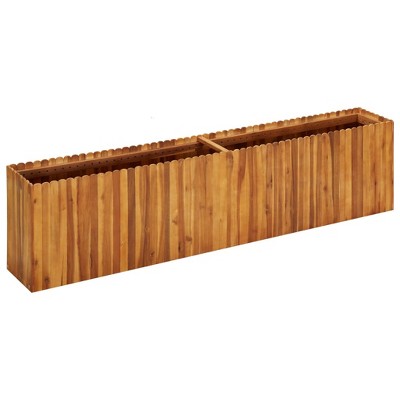vidaXL Garden Raised Bed 78.7"x11.8"x19.6" Solid Acacia Wood