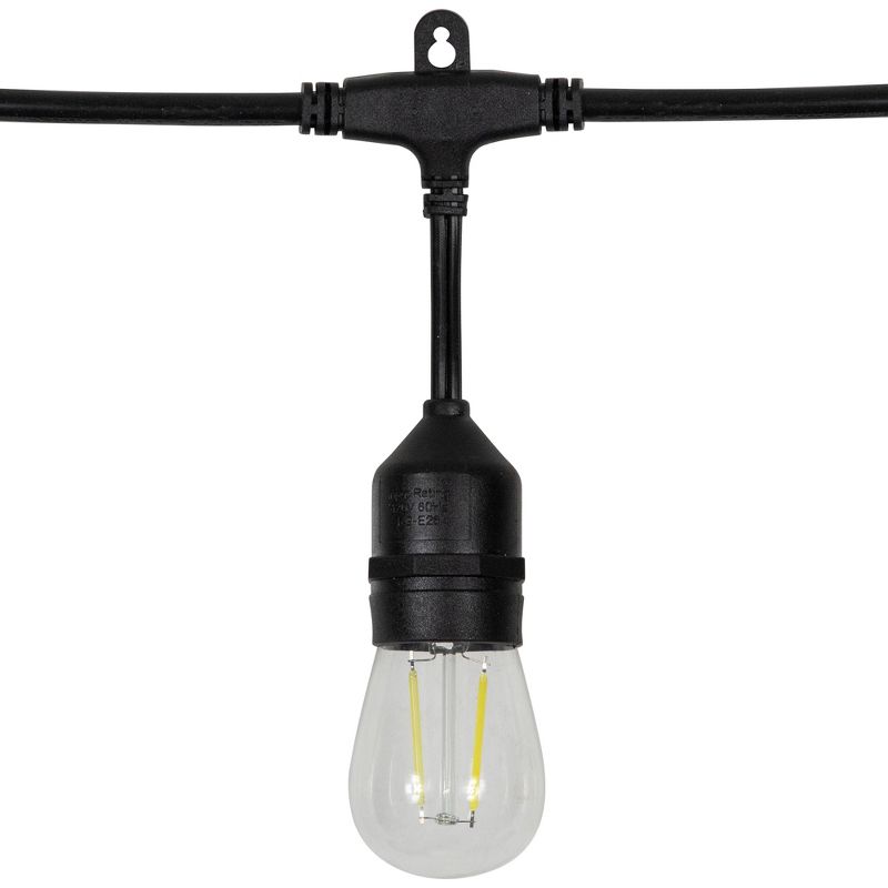 Northlight LED S14 Patio String Lights -  Clear - 19.25' Black Wire - 20 ct, 4 of 6