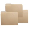 School Smart Manila File Folders, Letter Size, 1/3 Cut Tabs, Pack of 100 - 2 of 4