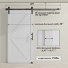 Dolonm MDF White K-Shaped Barn Door with Hardware (Includes Round Tube Handrail and Swing Stop) - 3 of 4