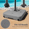 Best Choice Products Heavy-Duty Outdoor Cantilever Base Stand w/ Wheels, Locks, Fillable 330lb Capacity - 4 of 4