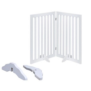 unipaws Classic Indoor Dog Gate Wooden Pet Safety Gate - 1 of 4