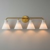 Possini Euro Design Possini Euro Cielo 33" Wide Warm Brass 4-Light Bath Light - 2 of 4