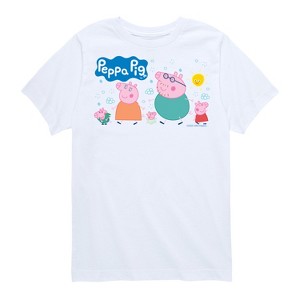 Boys' - Peppa Pig - Pig Famly Lineup Short Sleeve Graphic T-Shirt - 1 of 4