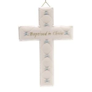 Religious 6.0" Baptism Boy Wall Cross Christ Religious  -  Wall Sign Panels - 1 of 2