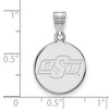 Black Bow Jewelry 14k White Gold Oklahoma State Cowboys NCAA Small Pendant - 2 of 3