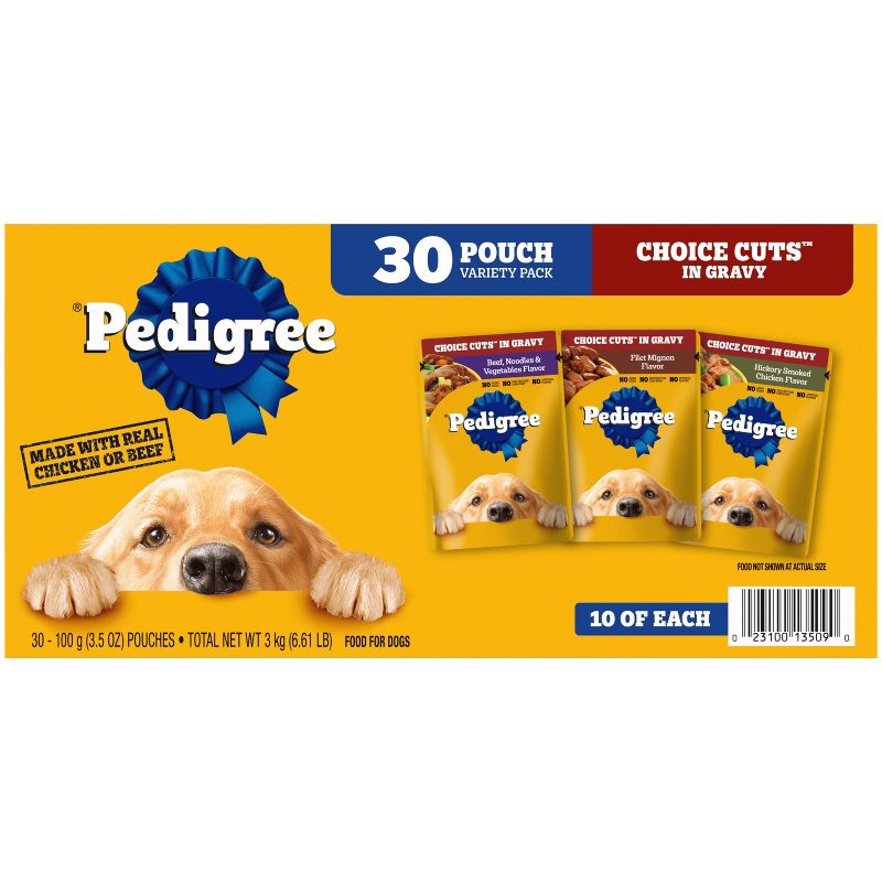 Pedigree Choice Cuts in Gravy Pouch Adult Wet Dog Food - 30ct, 3 of 17