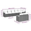 vidaXL 8 Piece Patio Sofa Set with Cushions - Black and Cream Without Table - 3 of 4