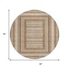 Chocolate And Beige Geometric Washable Indoor Outdoor Area Rug - 3 of 4