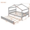 Full/Twin Size Wooden House Bed with Twin Size Trundle 4L - ModernLuxe - 3 of 4